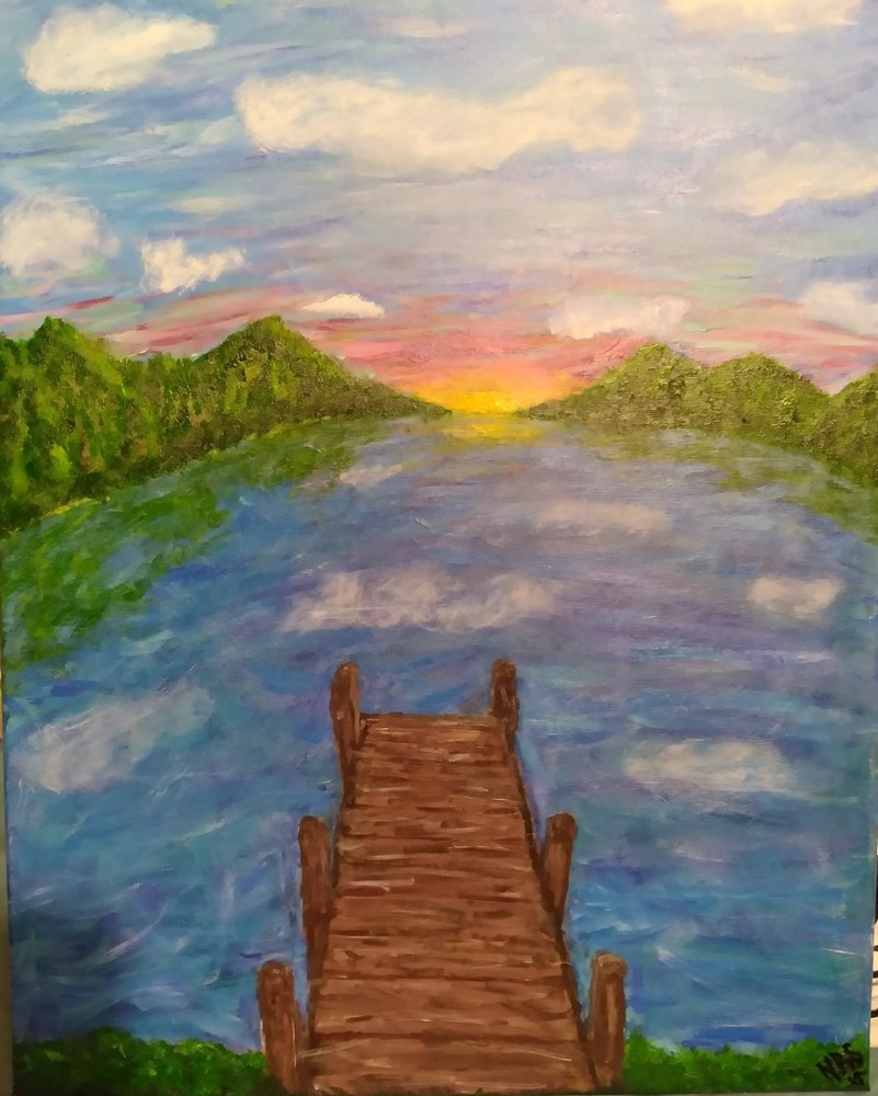 Hand Painted Acrylic Painting On Canvas