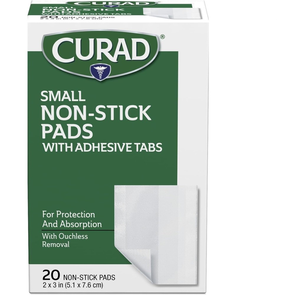 20 Pack Non-Stick Adhesive Wound Pads - Clean & Ouchless Dressing Solutions
