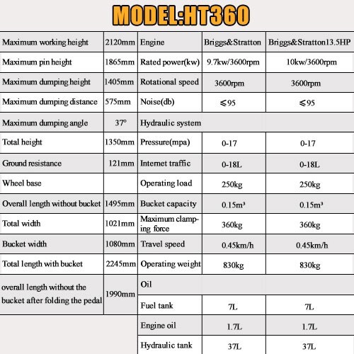 FREE SHIPPING 2025 Mini Skid Steer Loader 13.5HP EPA B&S Petrol Engine USA STOCK