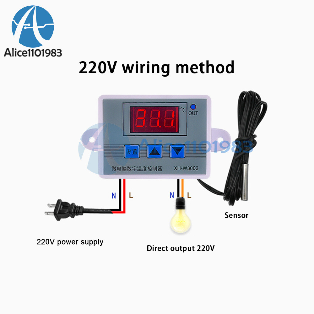 DC 12V XH-W3002 Digital LED Temperature Controller Thermostat Control Switch NTC