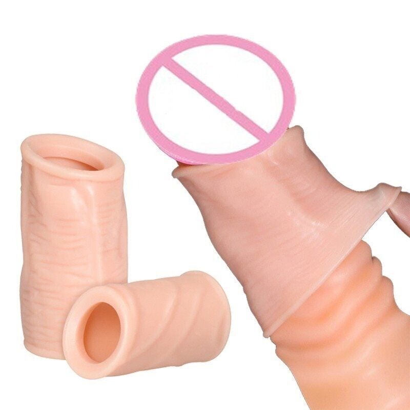 S+L Reusable Delayed Ejaculation Bigger Glans Penis Enlarger Sleeve Extender
