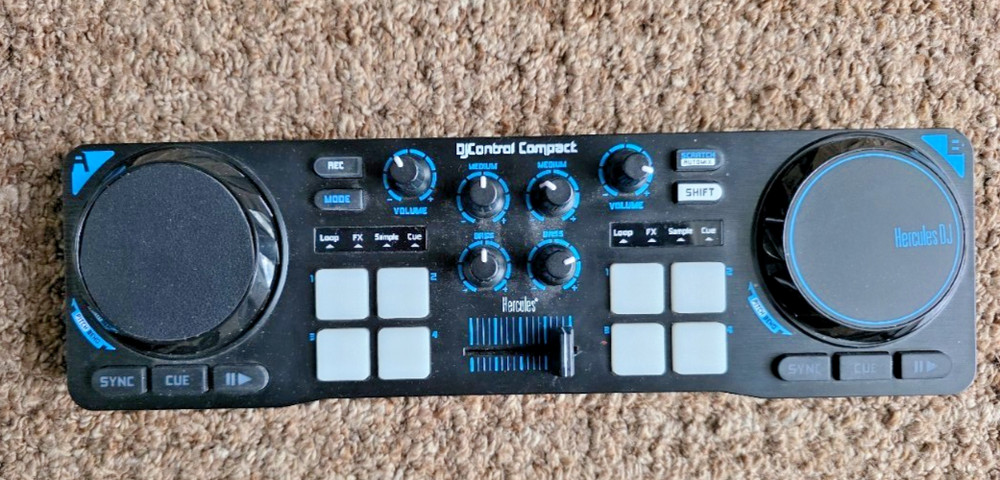 Hercules DJ Control Compact Controller - One Pad Replaced - No Software, Manual