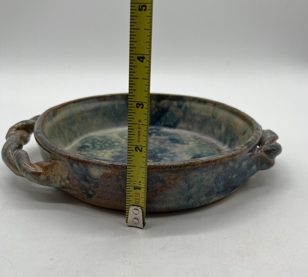 Handmade Pottery Dish With Handles