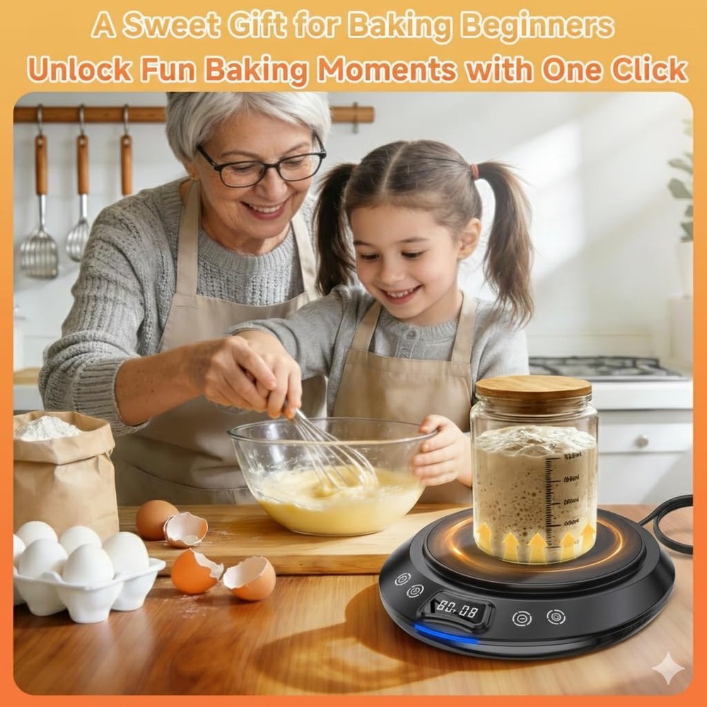 Sourdough Starter Warmer，2026 Upgrade Heating Plate, Bread Maker Machine