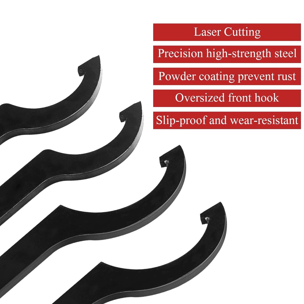 Coilover Adjustment Tool - 2 Large Steel Spanner Wrenches + 1 Small Wrench