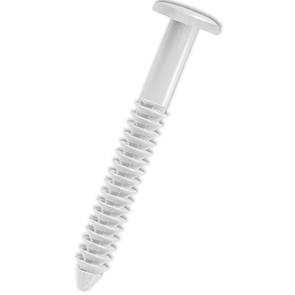 White Window Shutters Panel Peg Loks 3" Shutter Fasteners Spikes Lock Pegs Bulk