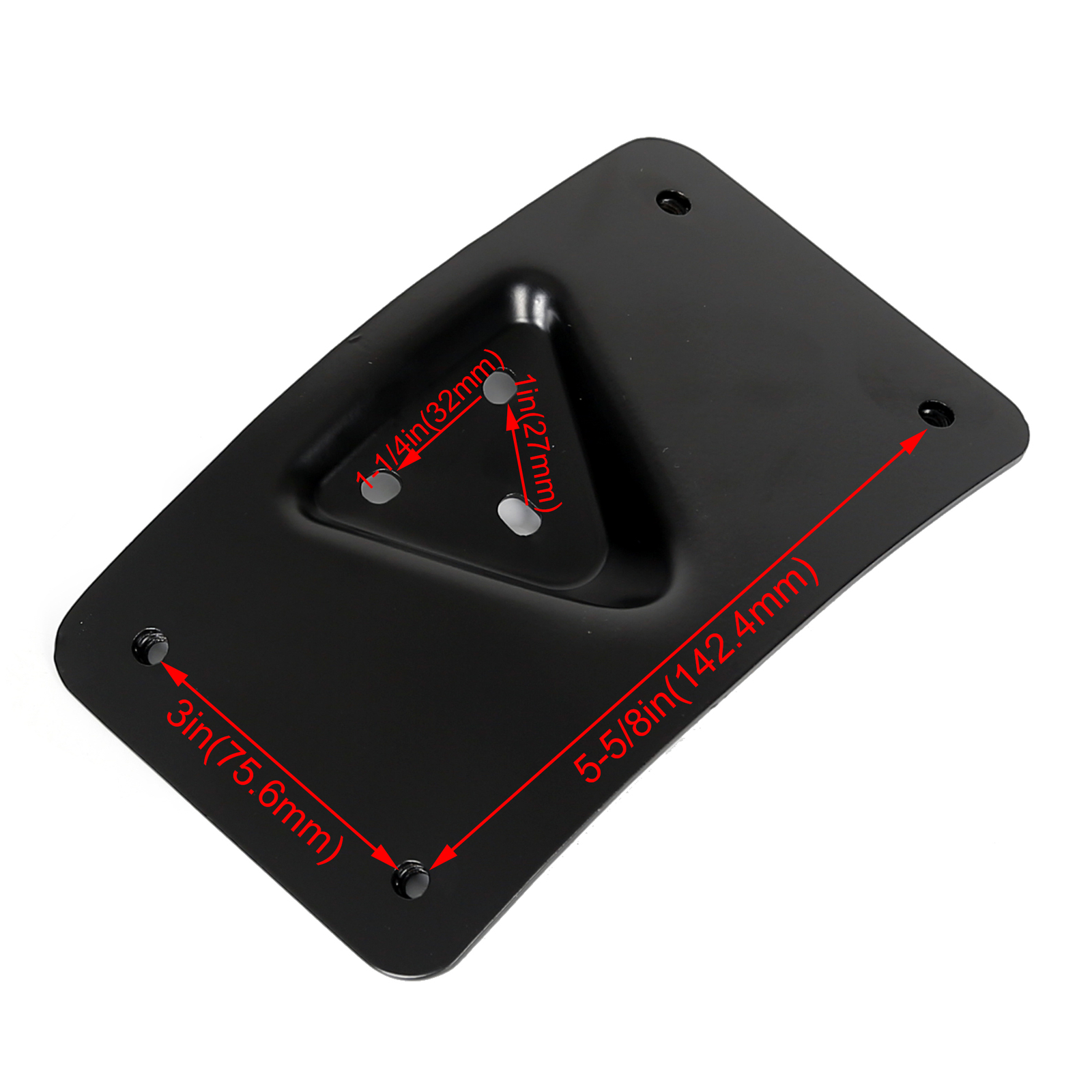 3 Hole Curved Laydown License Plate Mount Bracket For Harley Softail Sportster