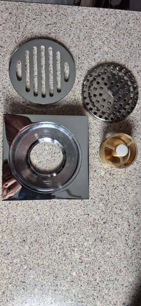 All Chrome 4" Shower Floor Drain Set