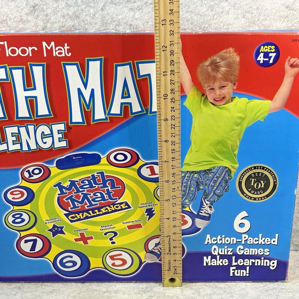 Math Mat Challenge 34" Talking Floor Mat Quiz Game - Learning Resources - Works!
