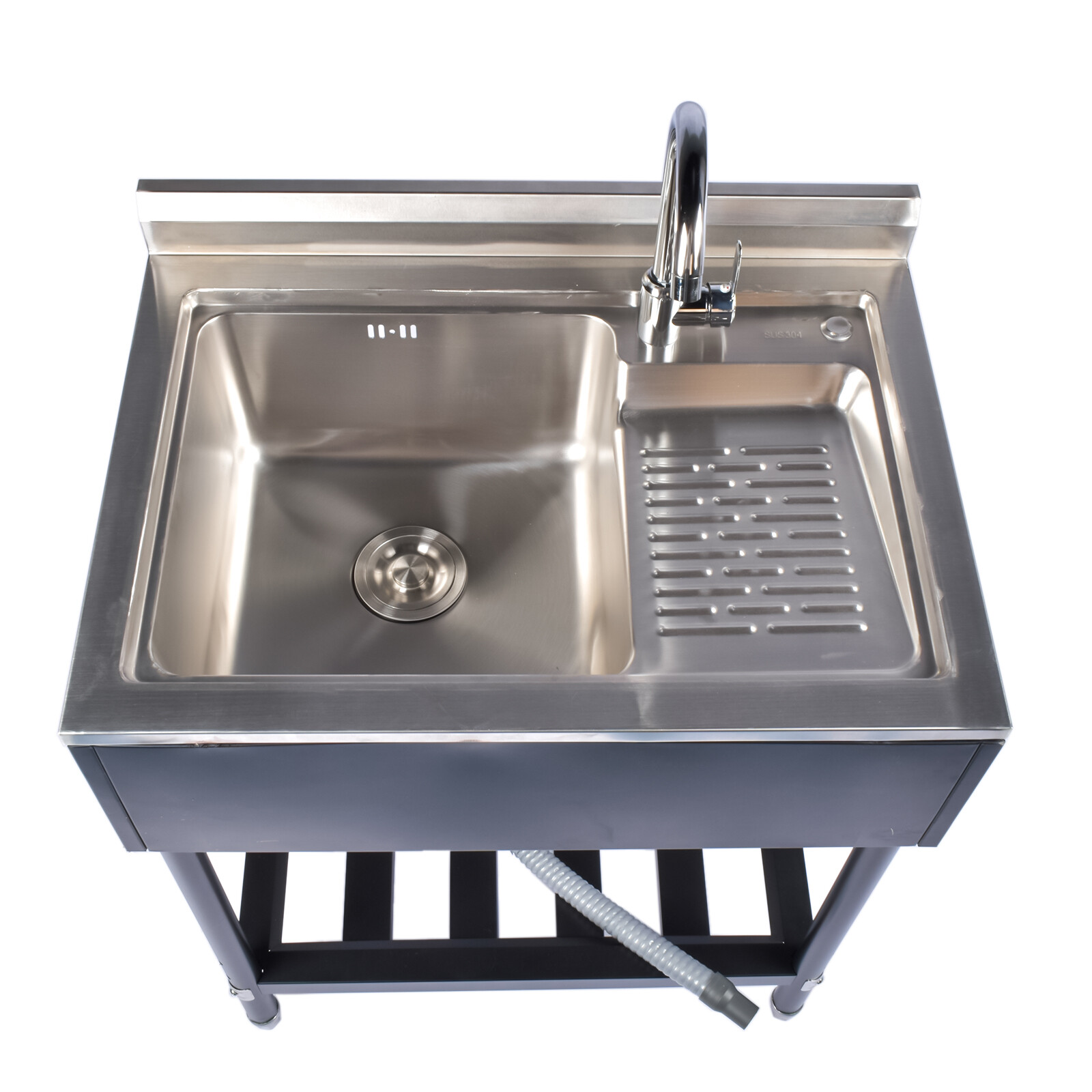 28''/36/39'' Stainless Steel Utility Sink Free Standing Single Bowl Laundry Tub