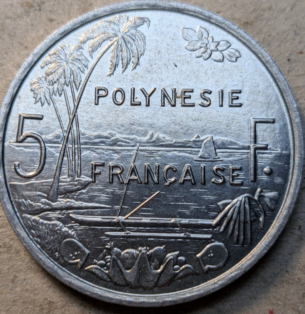 French Polynesia 5 francs 2001
