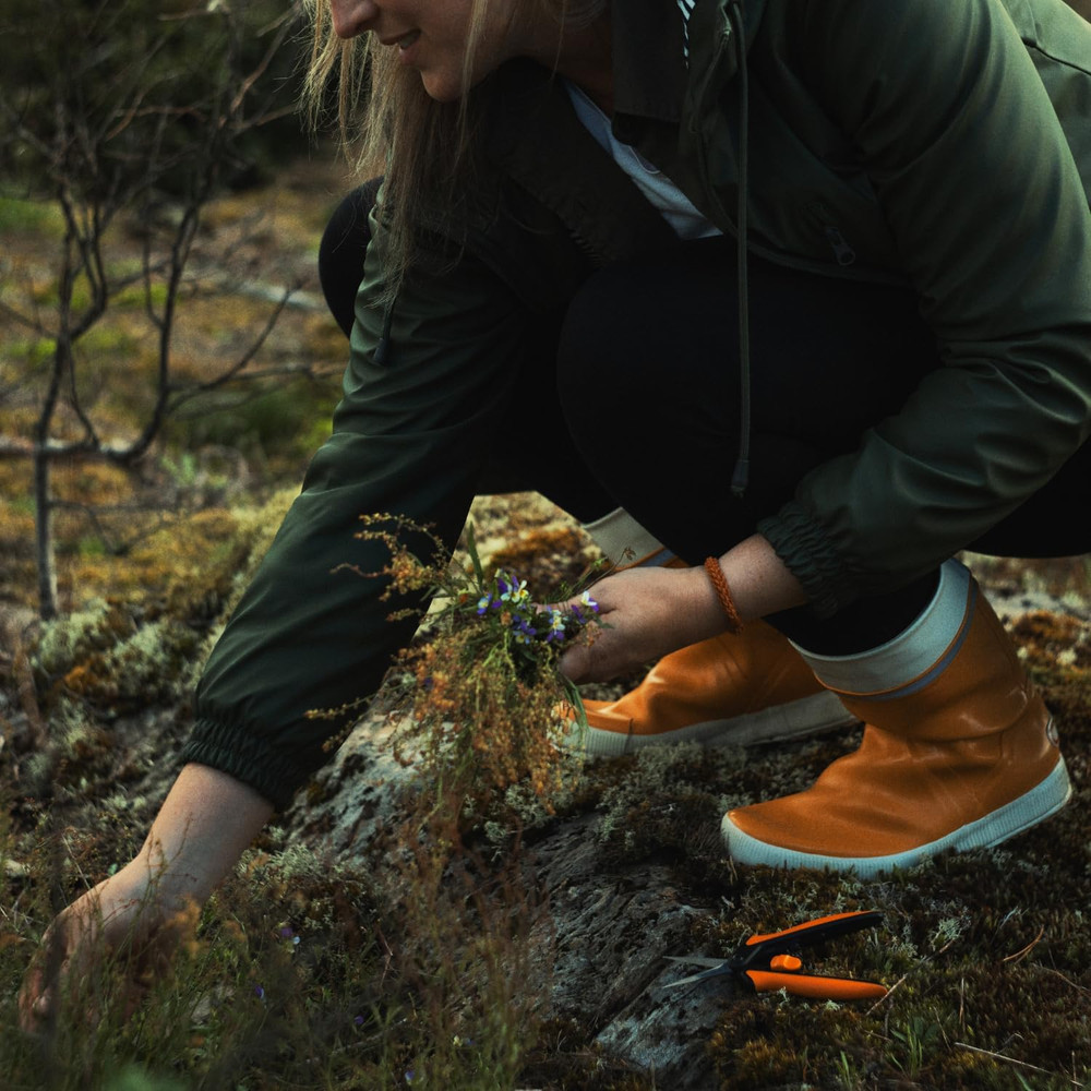 Micro-Tip Pruning Snips - 6" Garden Shears with Sheath and Comfort Grip - Sharp