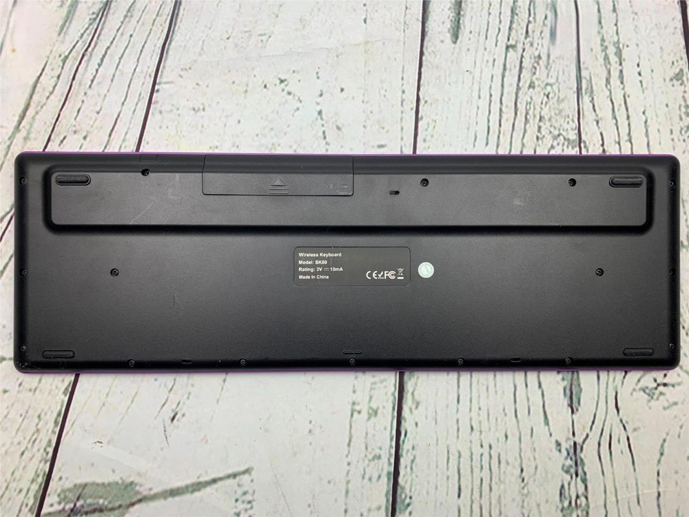 Wireless Keyboard Mouse Combo Purple Black USB