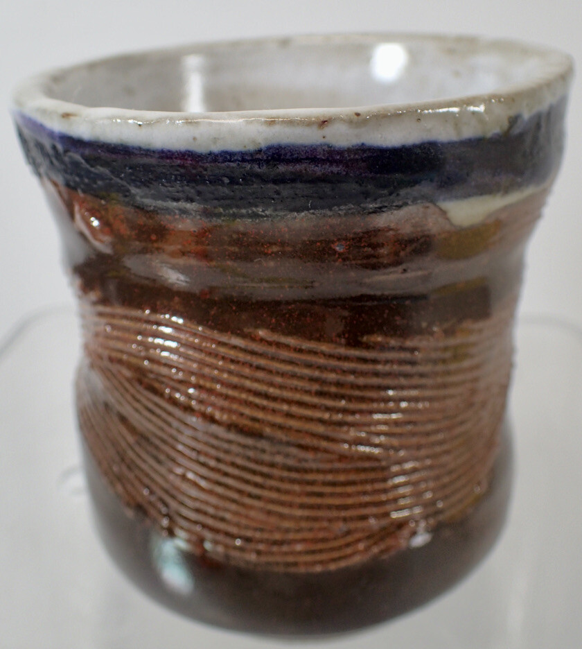 Unique Handmade Brown Glazed Clay Pottery Cup