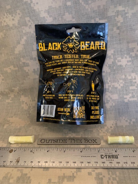 Black Beard Fire PLUGS - (50) Fire Starting Tinder Plugs - Made in the USA