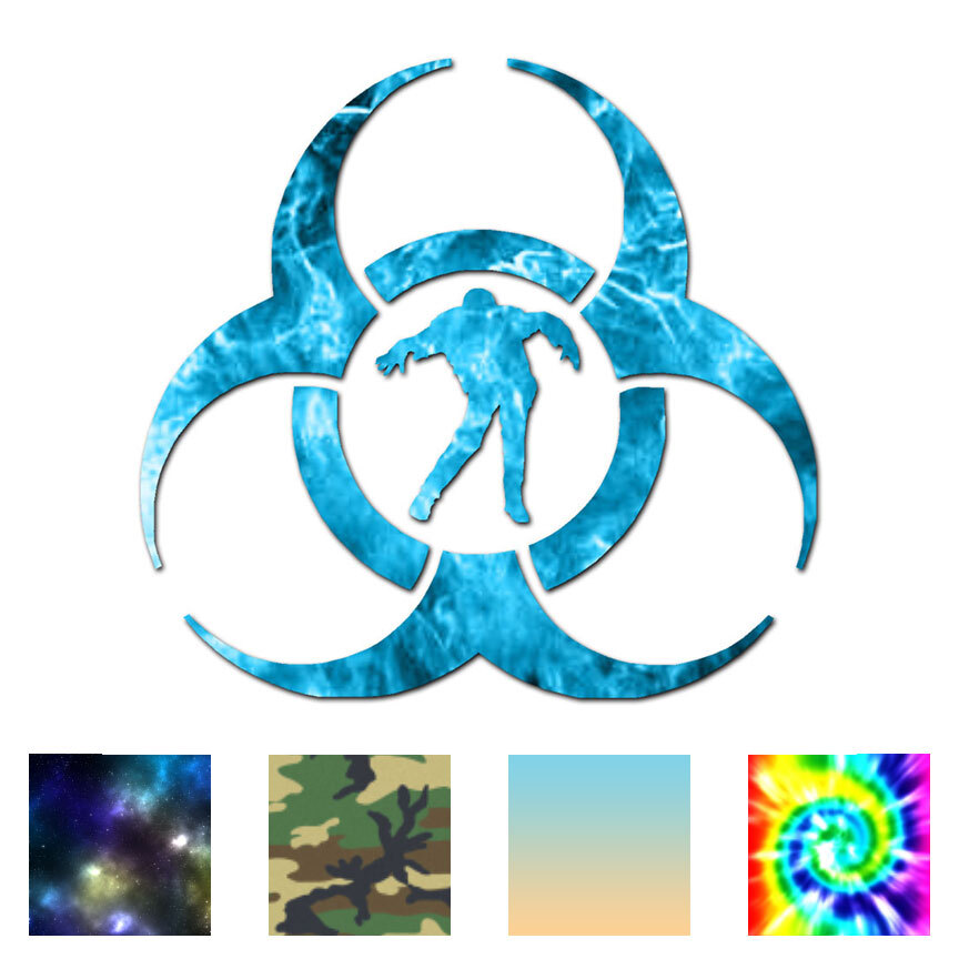 Zombie Bio Hazard - Vinyl Decal Sticker - Multiple Patterns & Sizes - ebn765