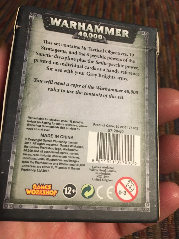 Warhammer 40k Grey Knights datacards 8th edition