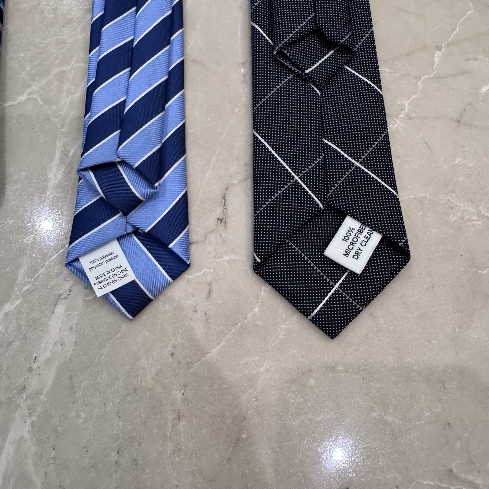 Lot Of 4 Youth Little Boys Clip On Ties Blue Purple Black White Assorted Colors