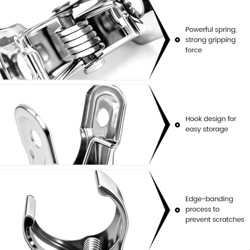 Garden Clips, Stainless Steel Greenhouse Clamps Clips for Netting, Heavy Duty