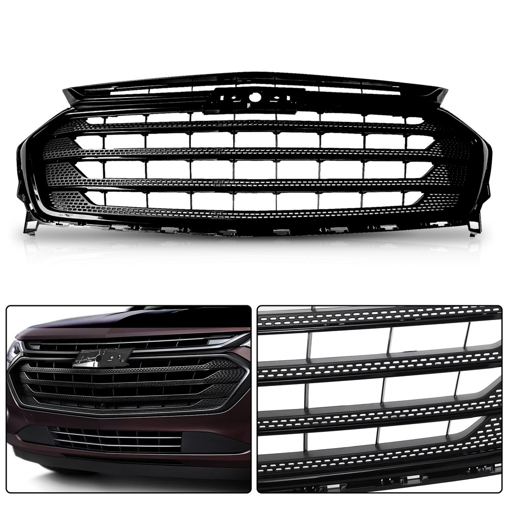 Front Bumper Upper Grille Glossy Black 84297944 For 2018-2021 Chevrolet Traverse