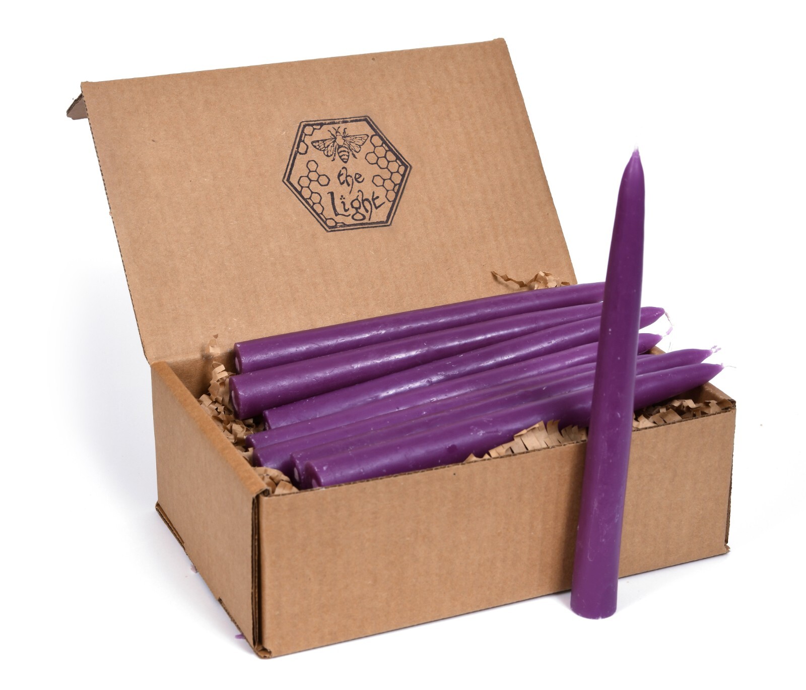 100% Pure Beeswax Taper Candles Dipped Style Unscented Choose Your Color & Size