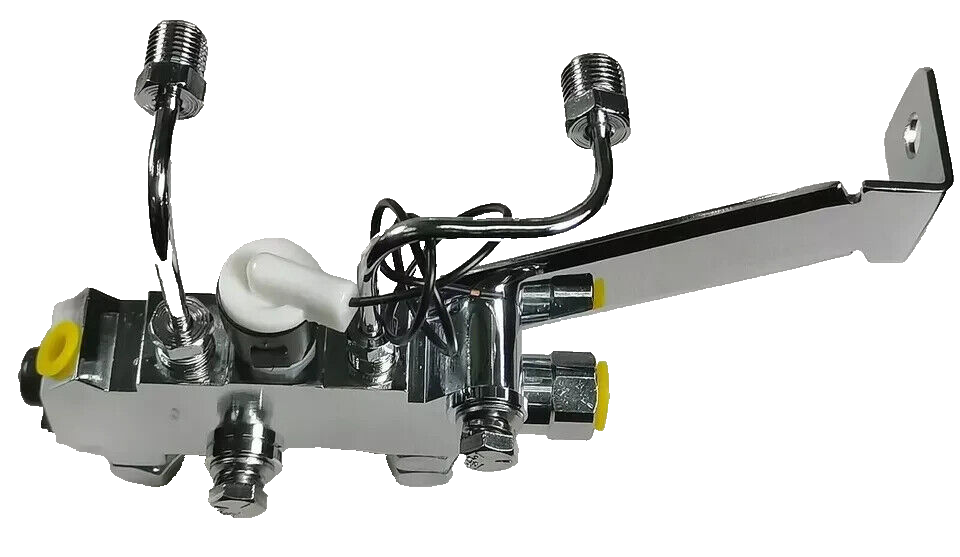 Chrome GM Disc/Drum Proportioning Valve for 1/2-20, 9/16-18 Outlets, Side Mount