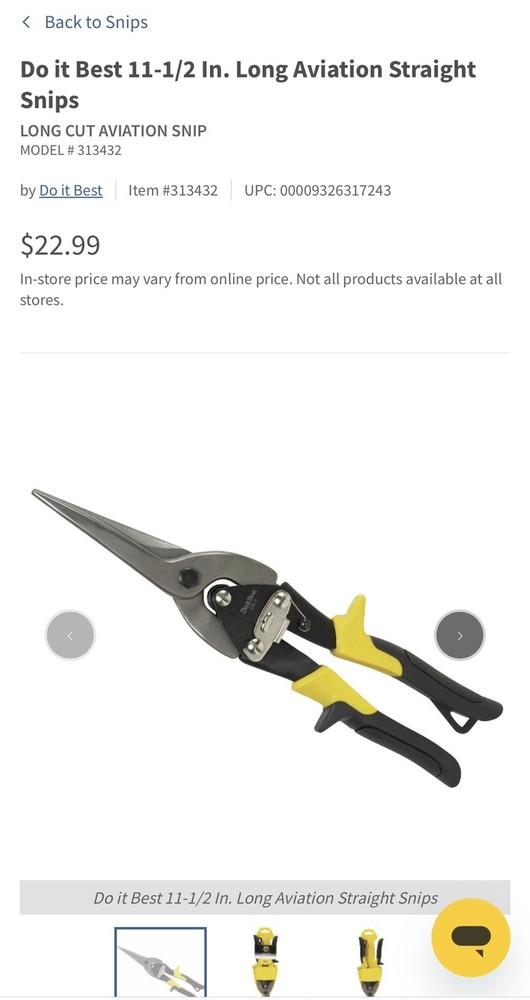Long Aviation Straight Snips