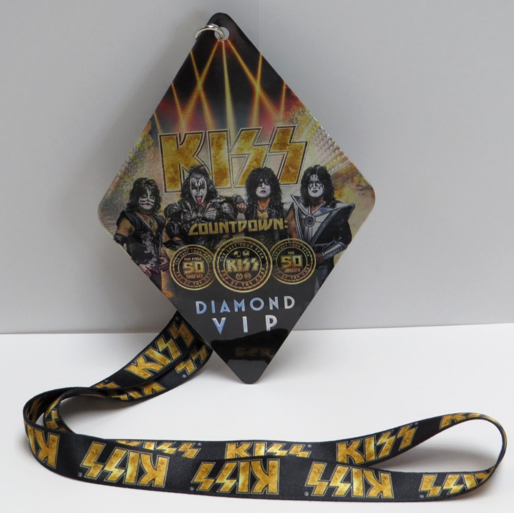 KISS END OF THE ROAD DIAMOND VIP LAMINATE WITH LANYARD  - SIMMONS STANLEY SINGER