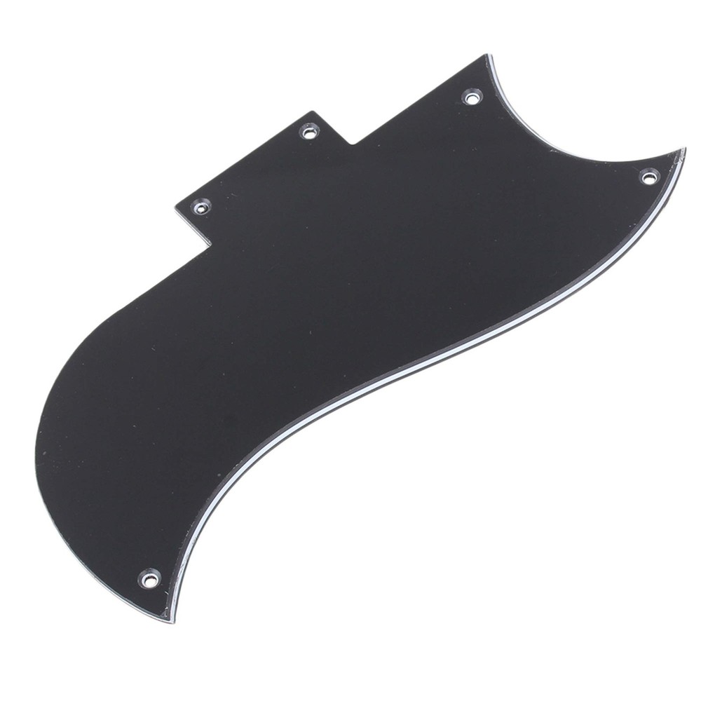 logyues Guitar Pickguard Three-layer Black Plastic Pickguard Replacement for ...