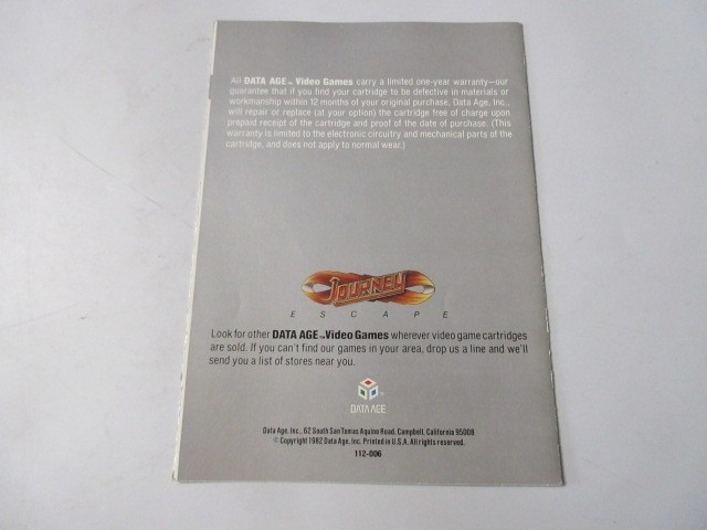 1982 Data Age - Journey Escape instructions