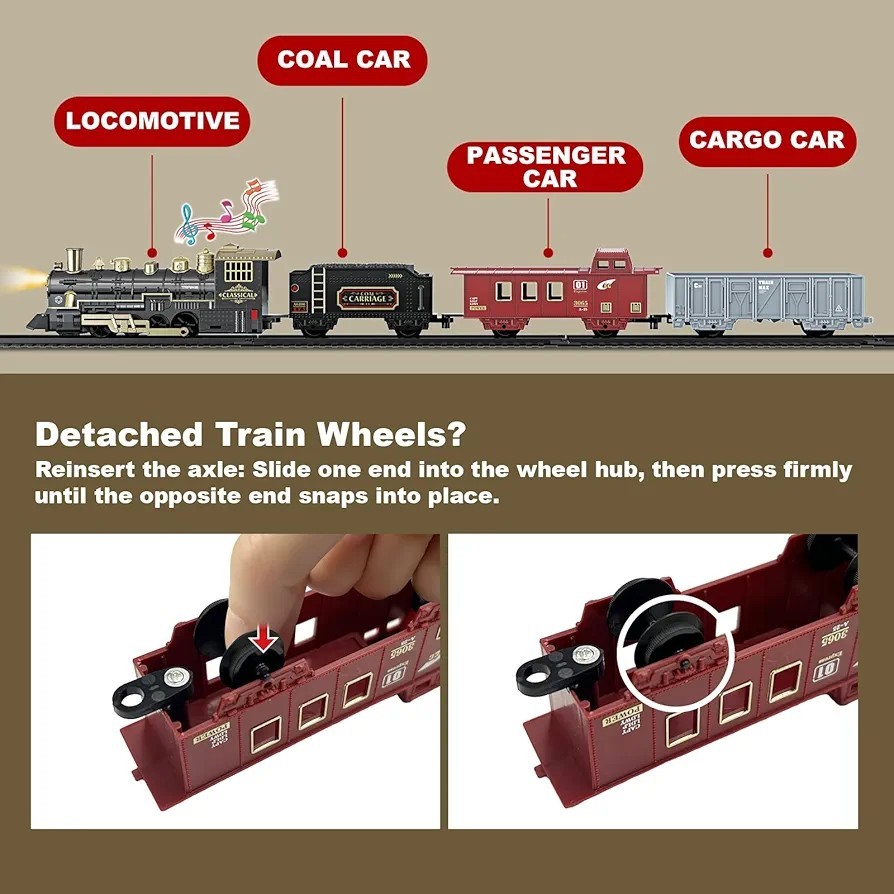 Classic Train Set With Light And Sound, Ages 3+