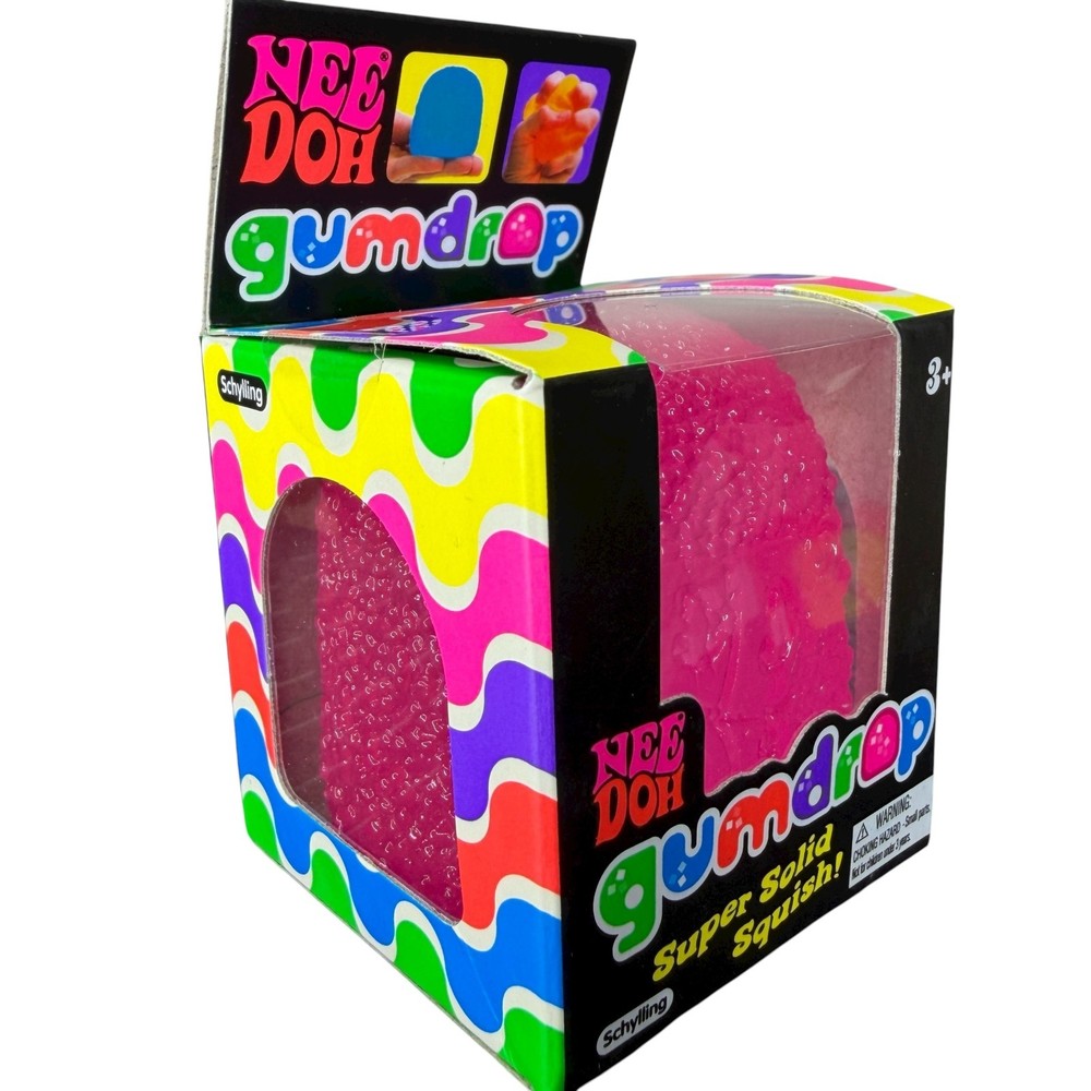 Nee Doh PINK Gumdrop Super Solid Squish Needoh Gumdrop New