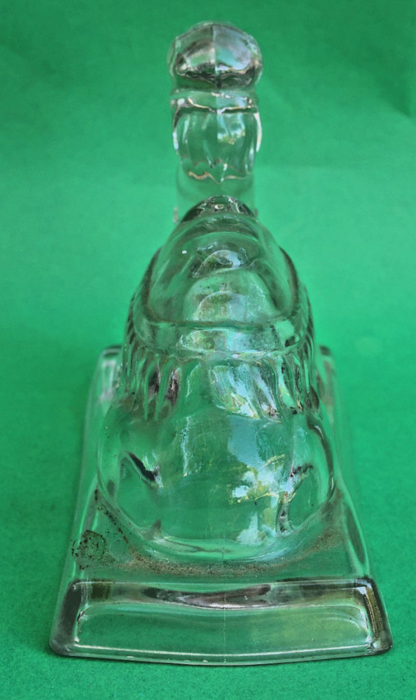 1930's Antique Shriner Masonic Camel Candy Container L. E. Smith Clear Glass
