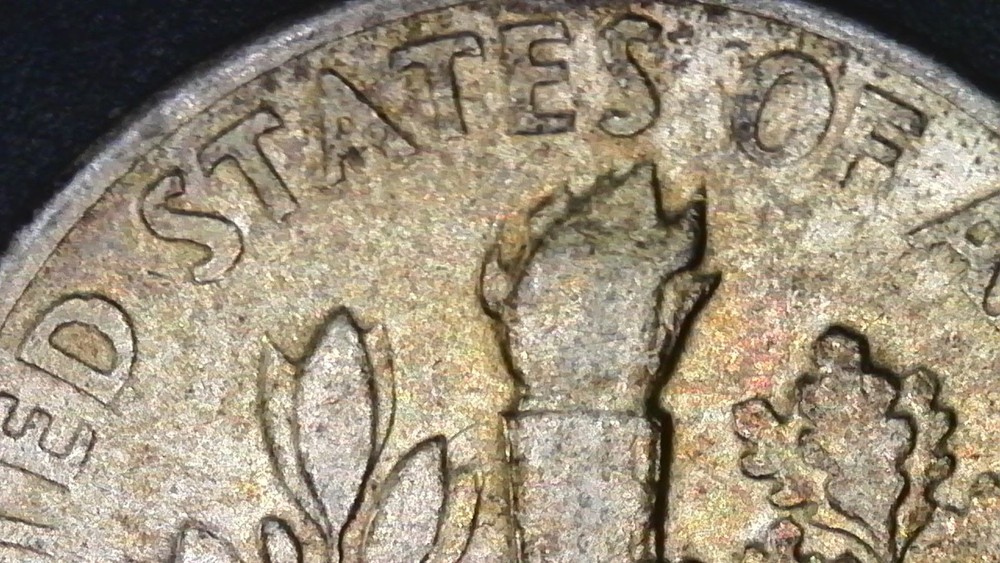 1951S Roosevelt Dime Mis Struck S Over Mintmark (OMM) Errors