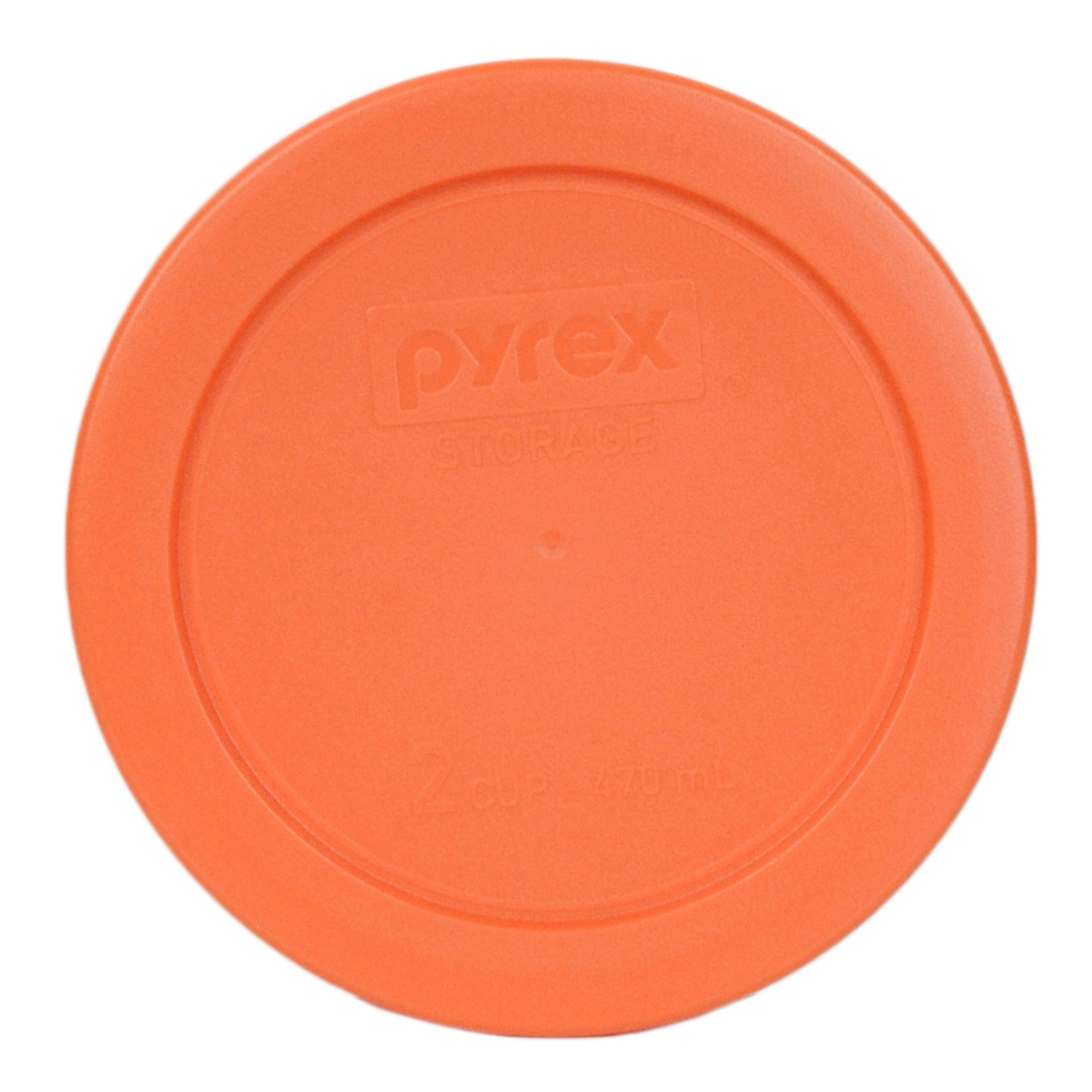 Pyrex 7200-PC 2 Cup (2) Blue (2) Orange (2) Red Round Plastic Lids 6PK New