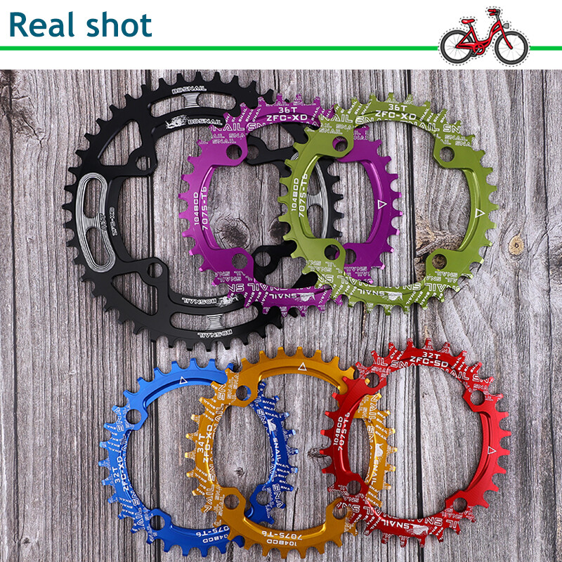 SNAIL 30-52T 104BCD Narrow Wide MTB Bike Chain Ring Single Chainwheels Crankset