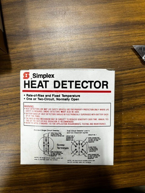 simplex heat detector