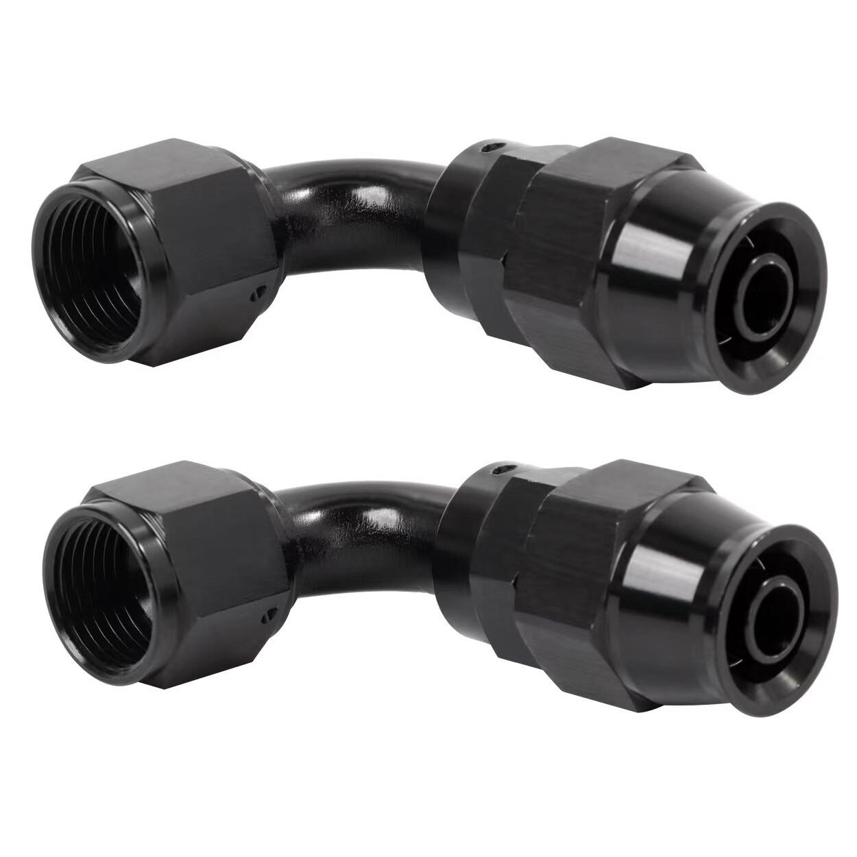 LokoCar PTFE Hose End Fittings 4AN 6AN 8AN 10AN 0° 45° 90° Degree Fits PTFE Hose