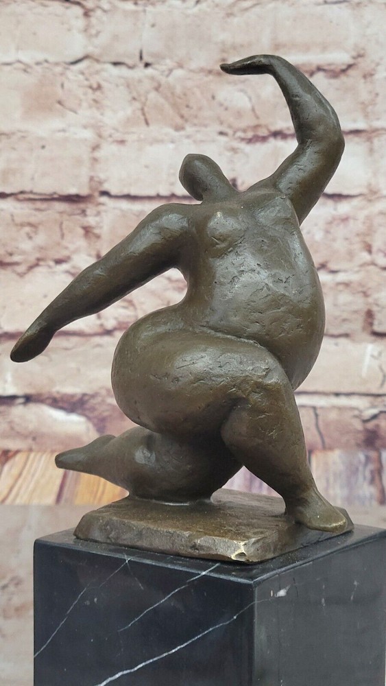 Abstract Modern Classic Artwork Signed Miguel Lopez(Milo) 100% Solid Bronze Art