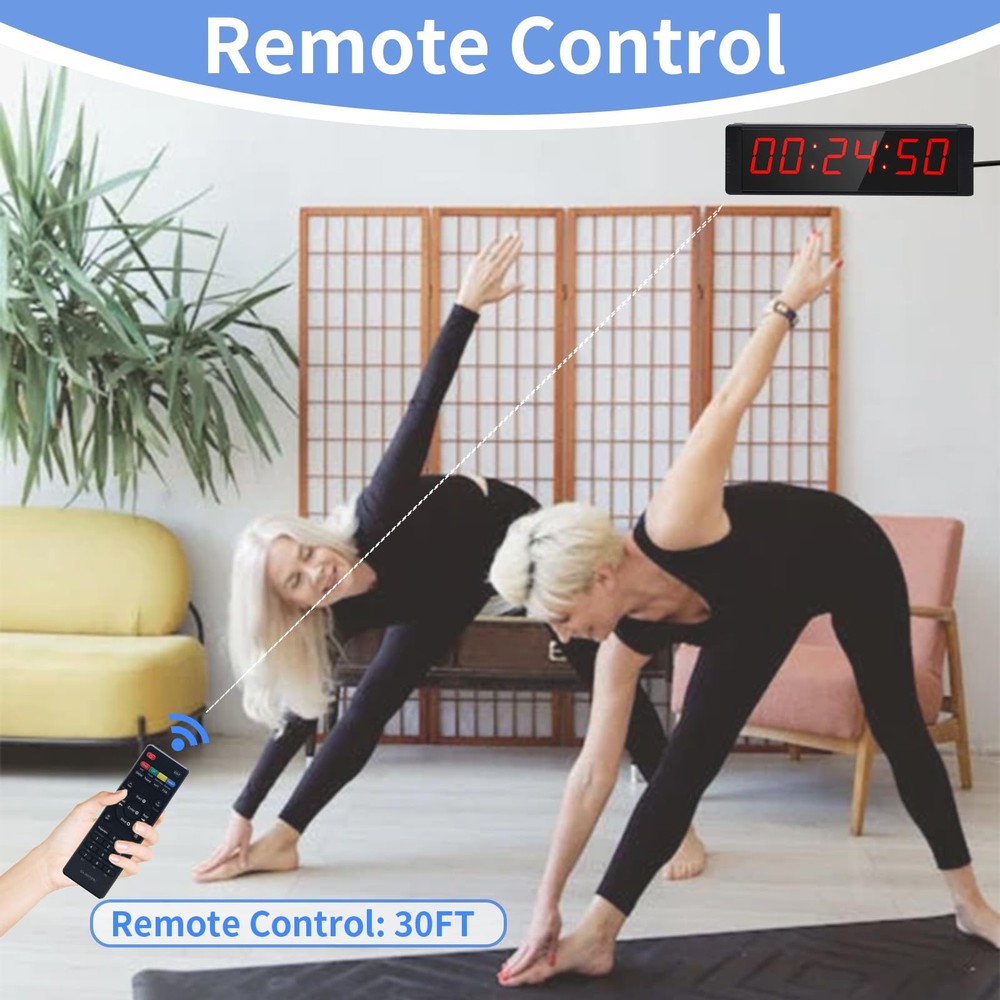 Ousmile Large Stopwatch with Start/Stop Button, LED Digital Timer Red