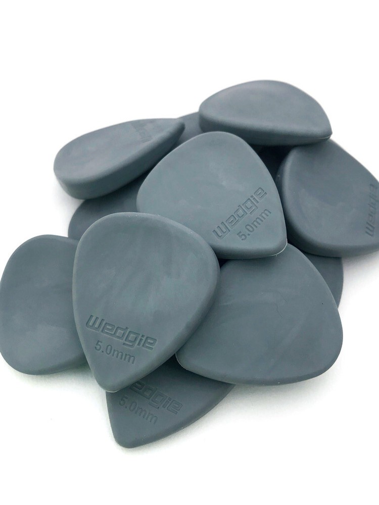 Wedgie Rubber Guitar Picks | 5.0mm | Medium | Grey | 3 pcs