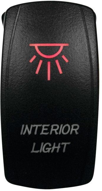 DragonFire Racing 521378 Red Lighted Interior Light On/Off Switch