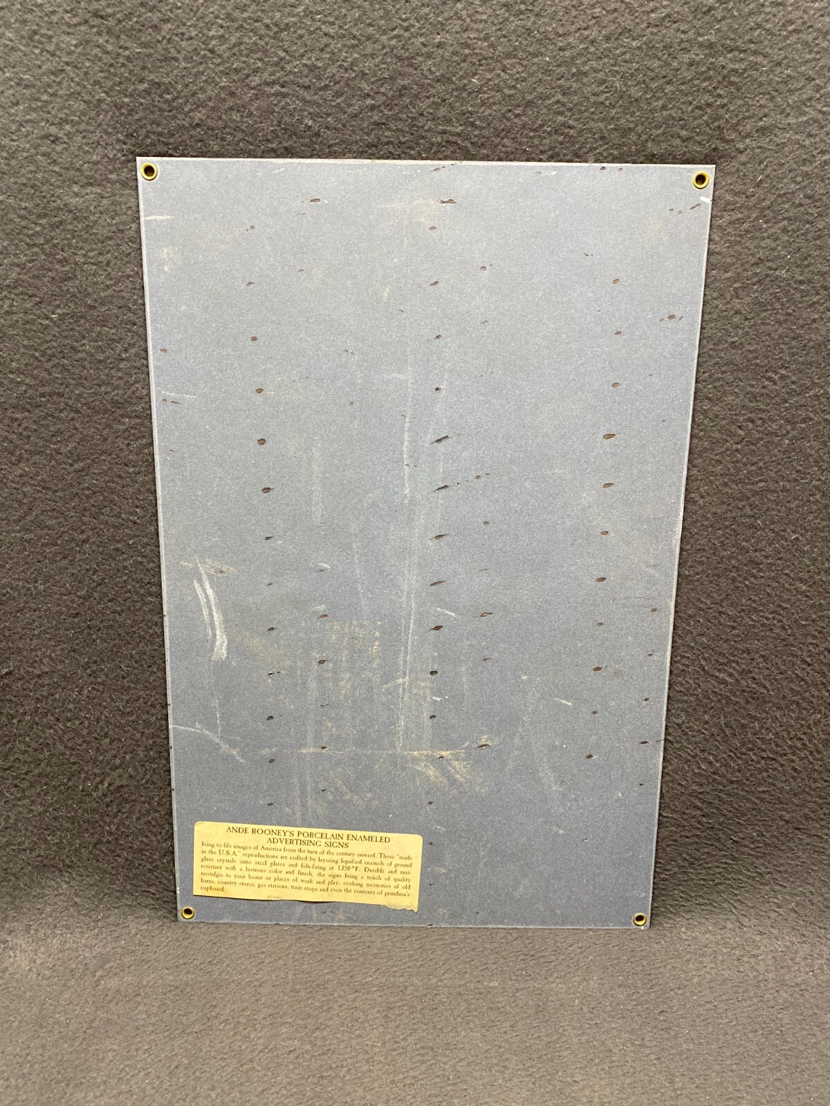 Vintage Texaco Fire Chief Gasoline Metal Sign Ande Rooney 1986 USA 10.5”x16"