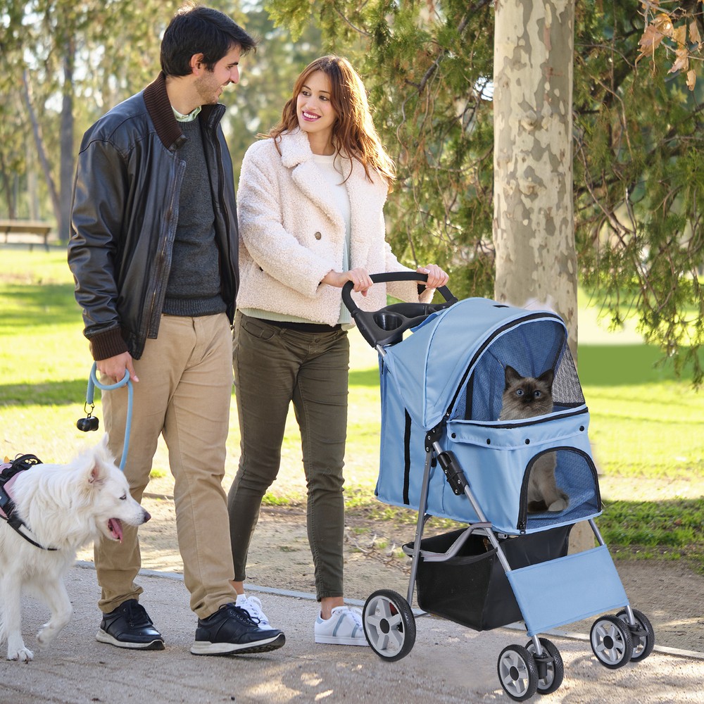 Premium Quality Pet Stroller with Ventilated Mesh Window and Smooth Zipper