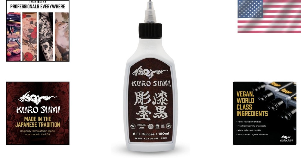 Professional Tattoo Ink - Outlining Black