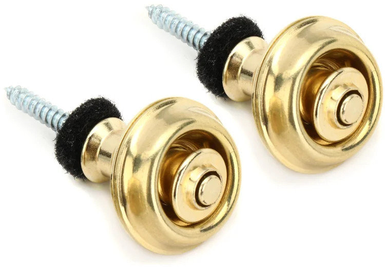Dunlop Straplok Dual Design Strap Retainer System - Brass