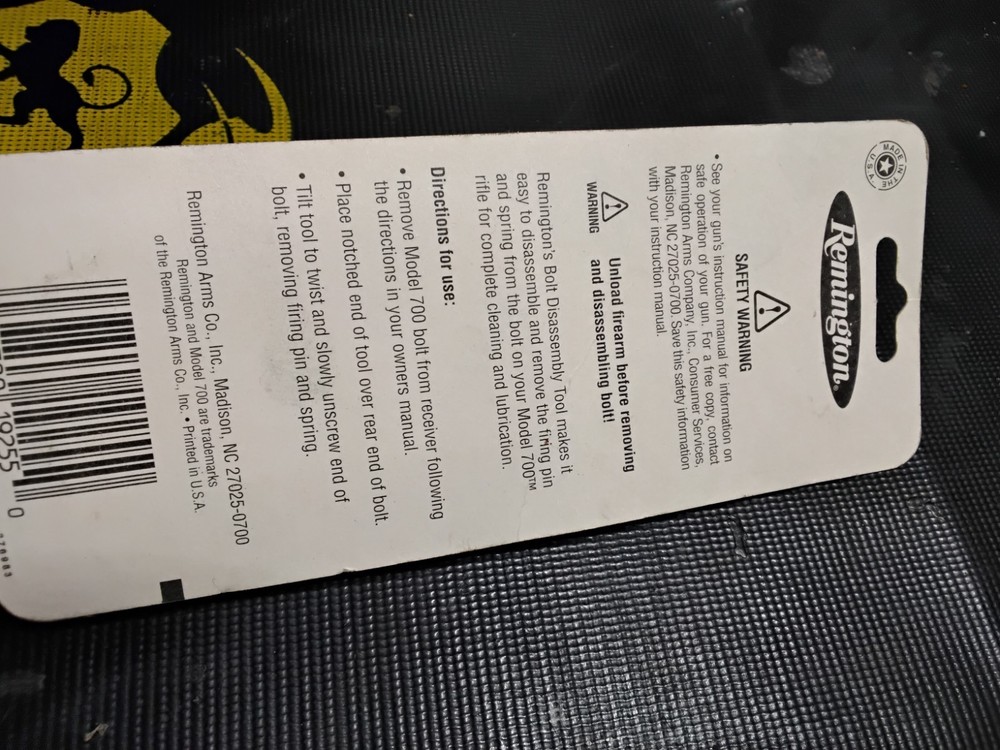 Remington Model 700 Bolt Disassembly Tool