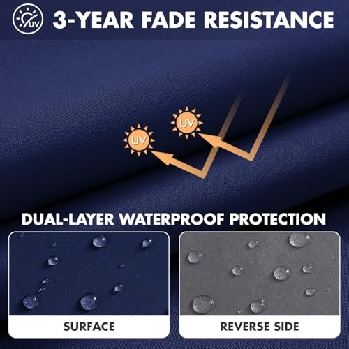 19 x 19 x 3 Outdoor Chair Cushions Waterproof 19 x 19 x 3 Inch 2 Navy Blue