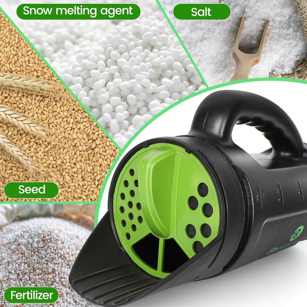 Hand Spreader Shaker, Multiple Adjustable Opening Sizes for All Purpose for Gras