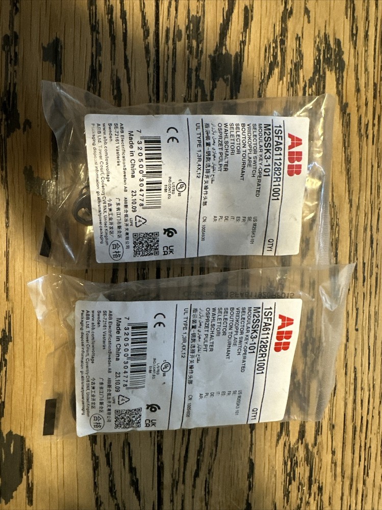 ABB MODULAR KEY-OPERATED SELCTOR SWITCH, 2POS B-C KEY REM B CODE 71